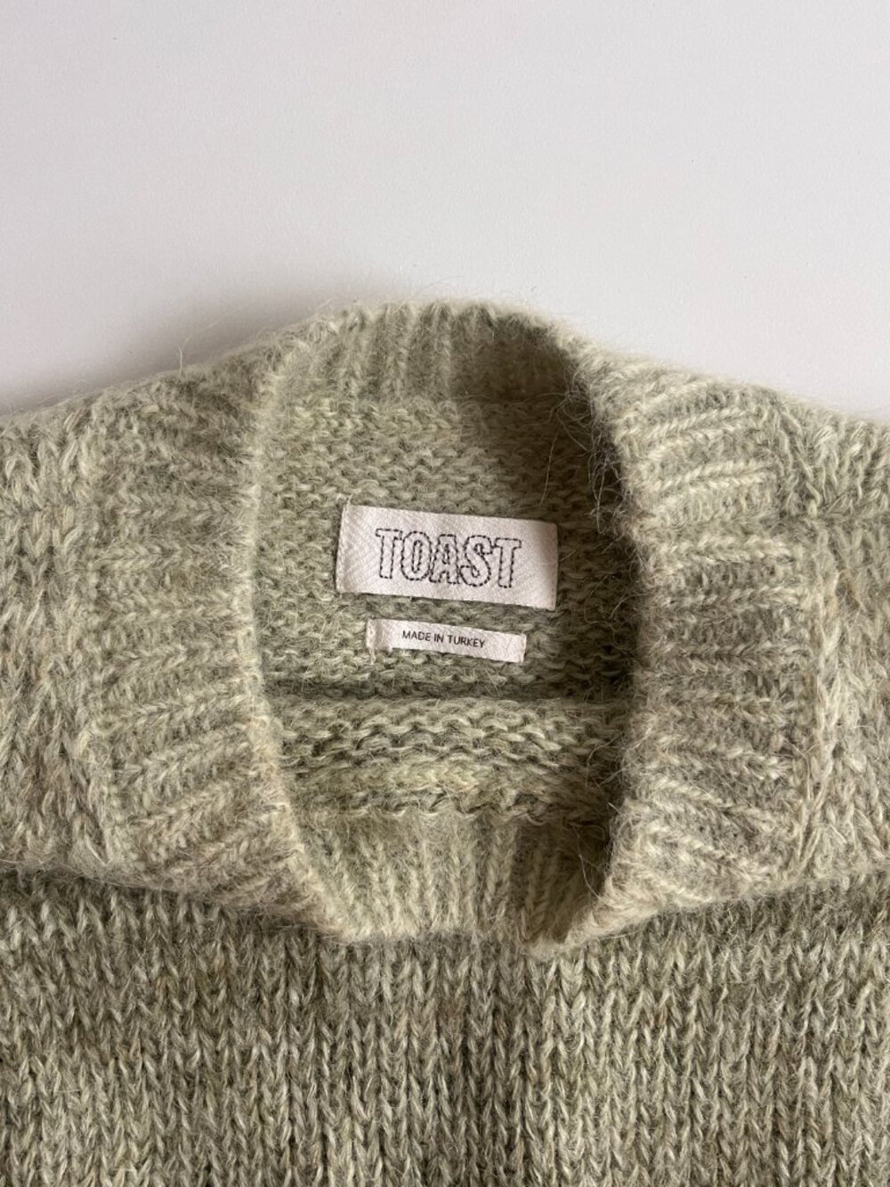 TOAST Green Wool Sweater Vest Size Small - Picture 2 of 7